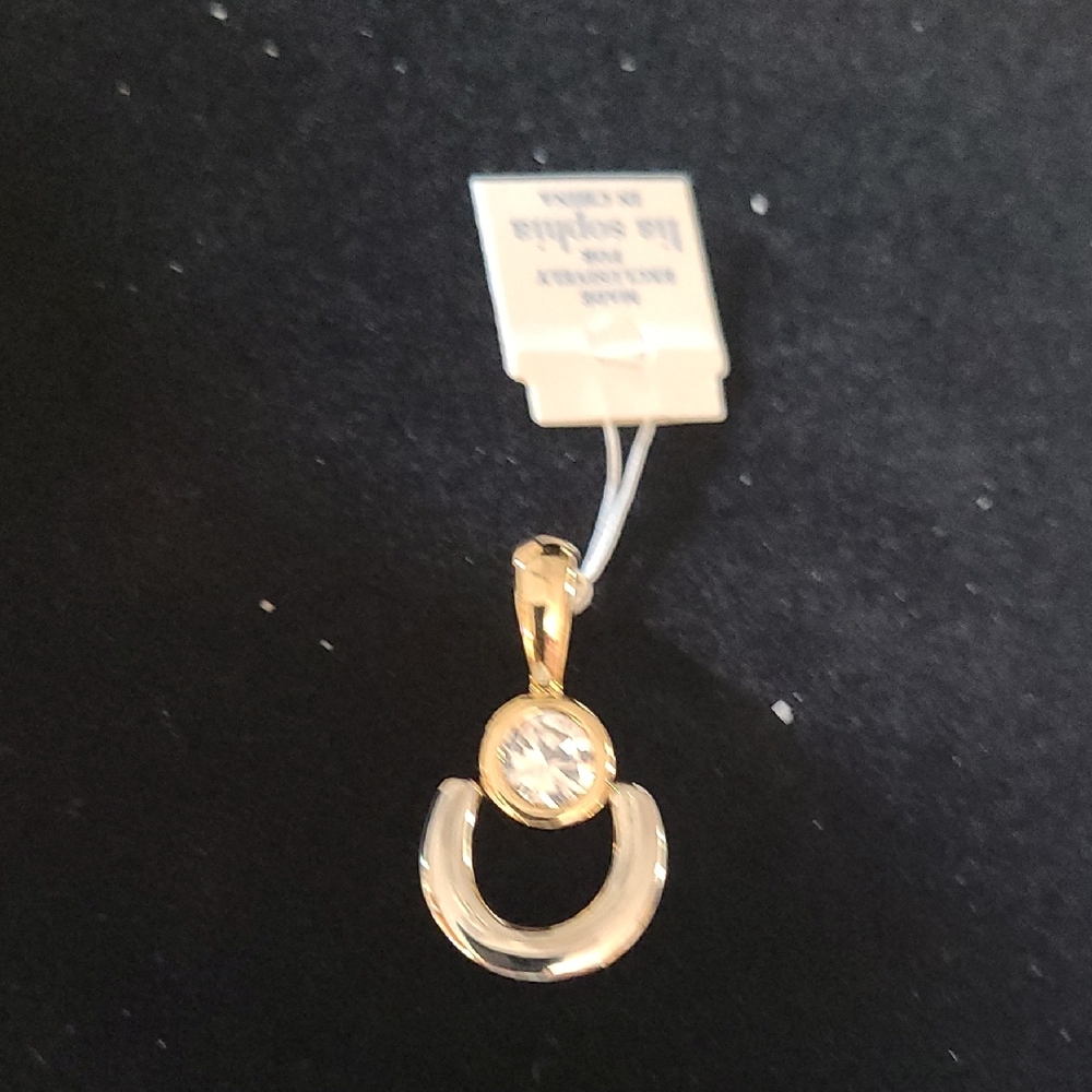Lia Sophia Gold Charm For a Necklace with Crystal Charm